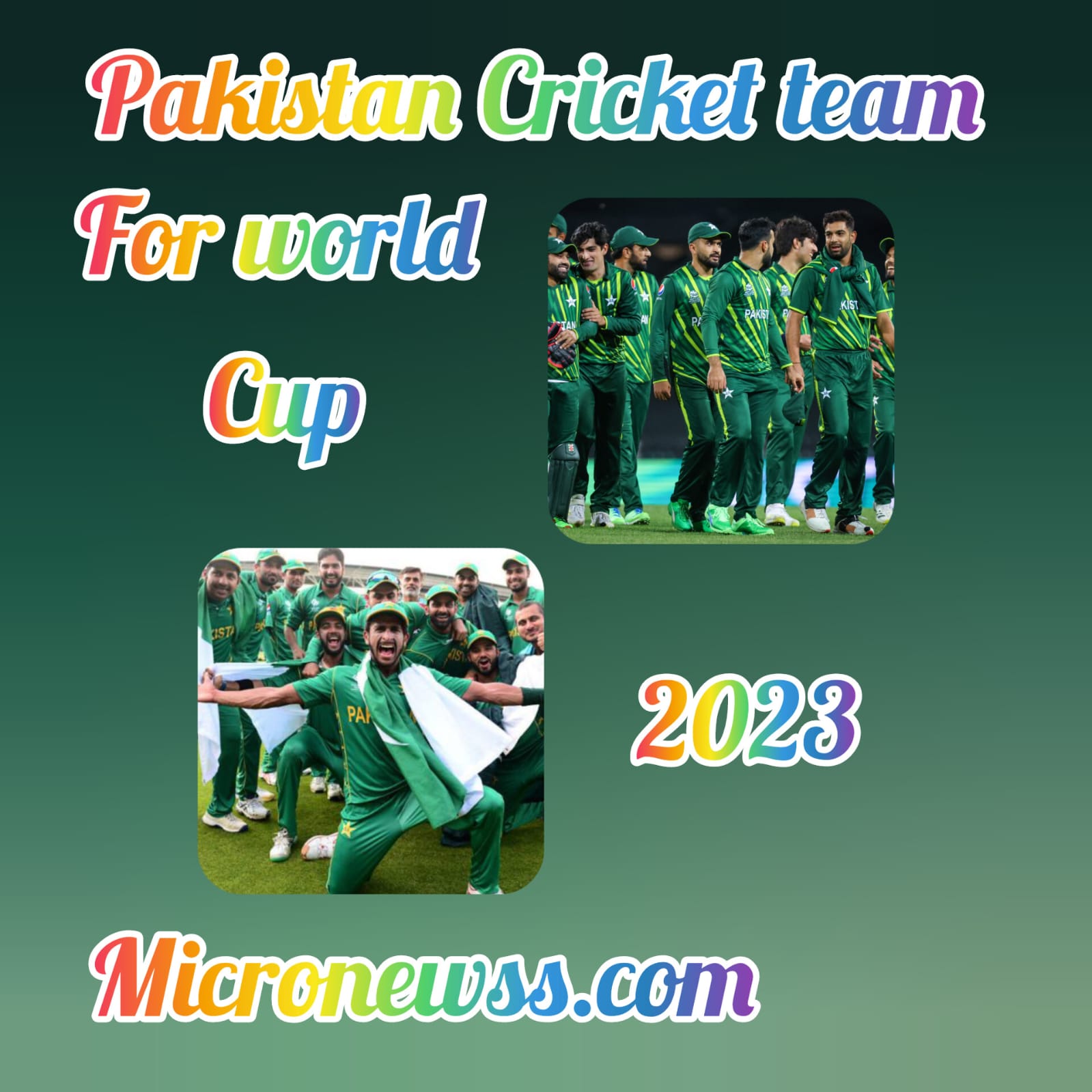 Pakistan Schedule for ICC World Cup 2023